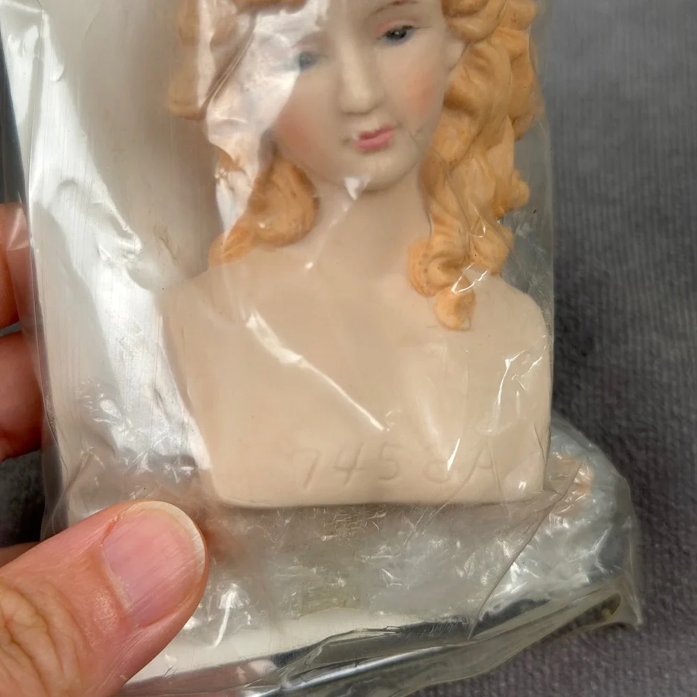 Vintage Mangelsen's Porcelain Head w Hands for Angel Tree Topper DIY Craft Kit